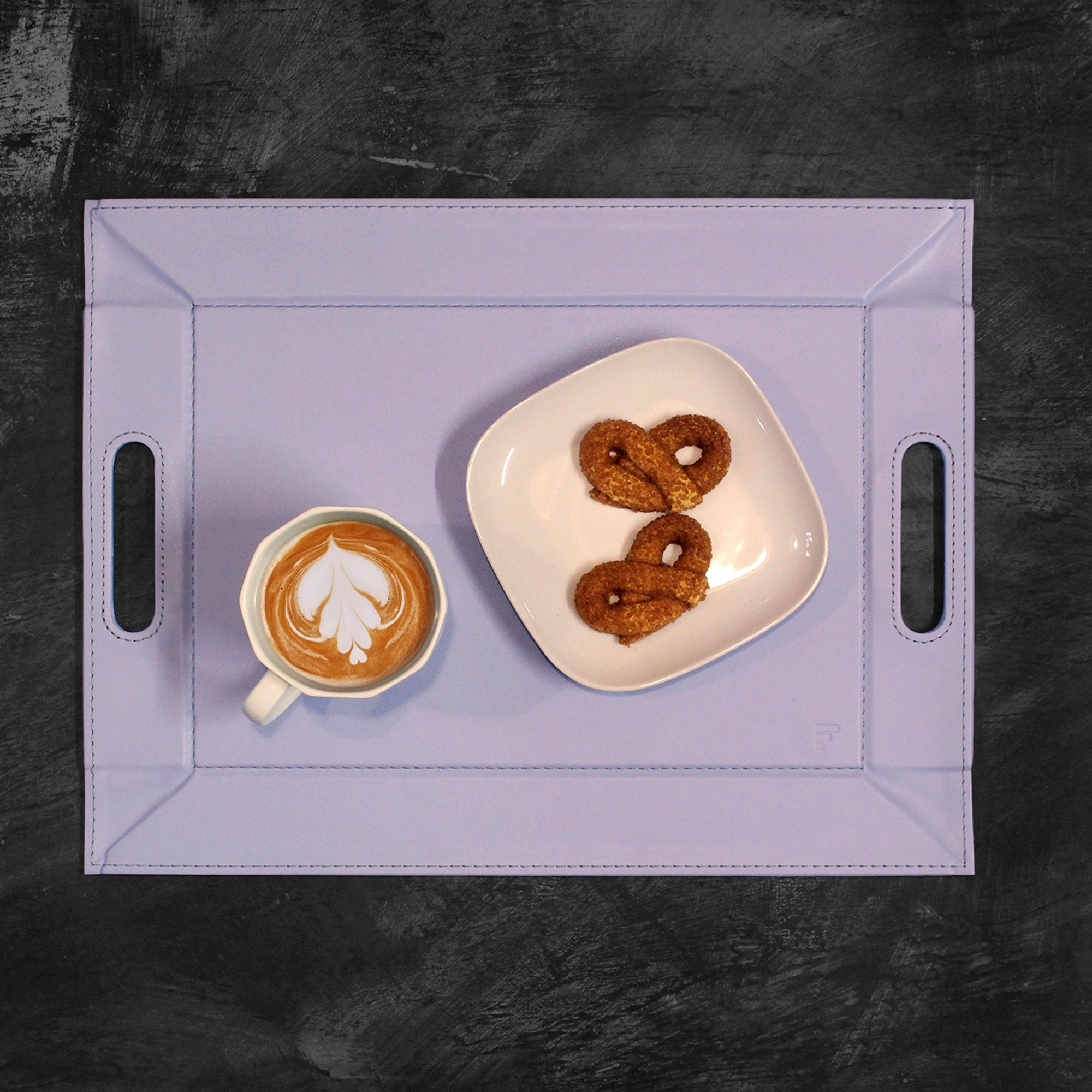 Freeform - Tray - Lilac / Grey - 55 x 41 cm