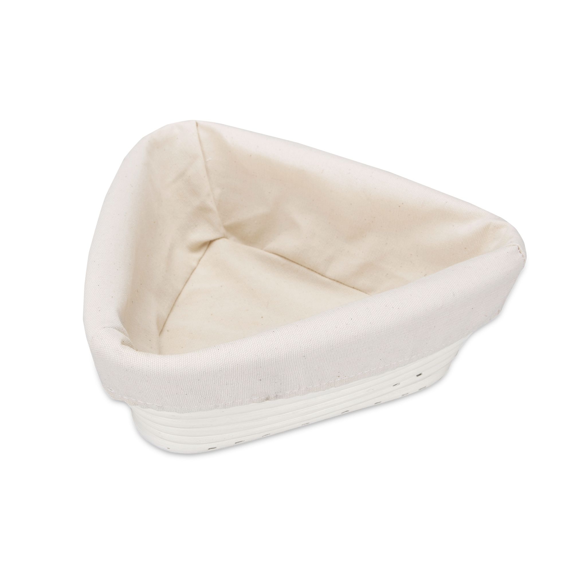 Städter - Gärkorb Dreieck mit Leinenüberzug, Rattan 25 x 25 cm / H 8,5 cm Städter - Gärkorb Dreieck mit Leinenüberzug, Rattan 25 x 25 cm / H 8,5 cm