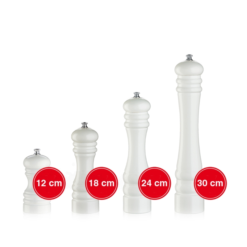 Zassenhaus - salt mill - BERLIN - 12 cm - beech white glossy