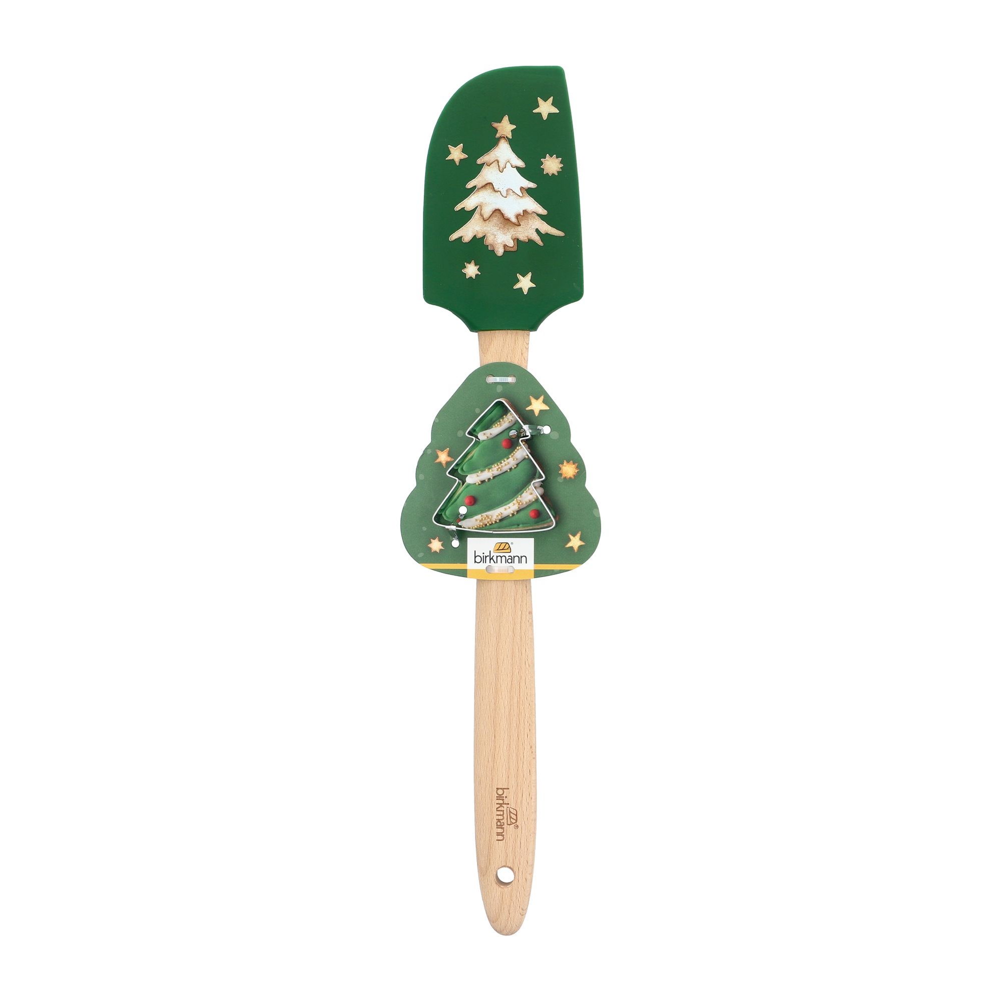 Birkmann - Christmas dough scraper with cutter - Christmas Tree green