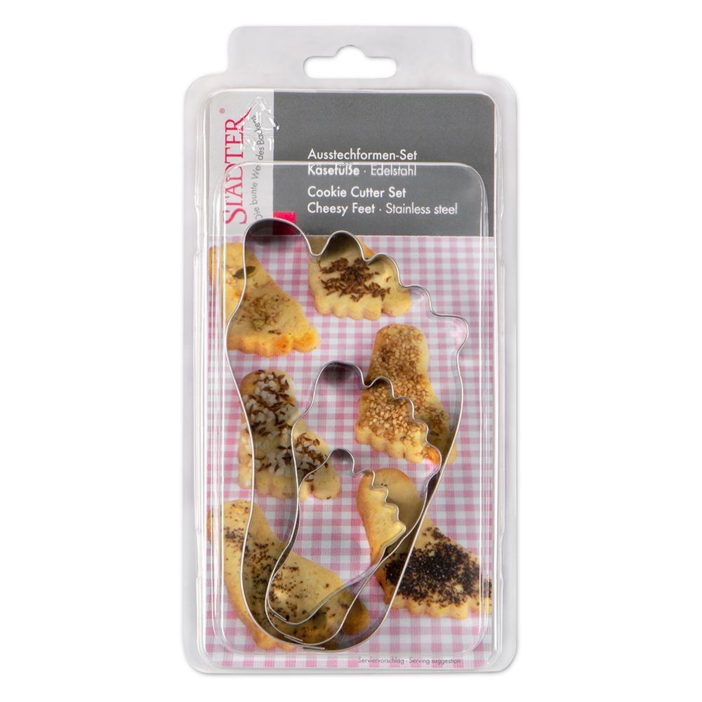 Städter - Cookie Cutter Cheese feet - Set, 3 pieces - different materials