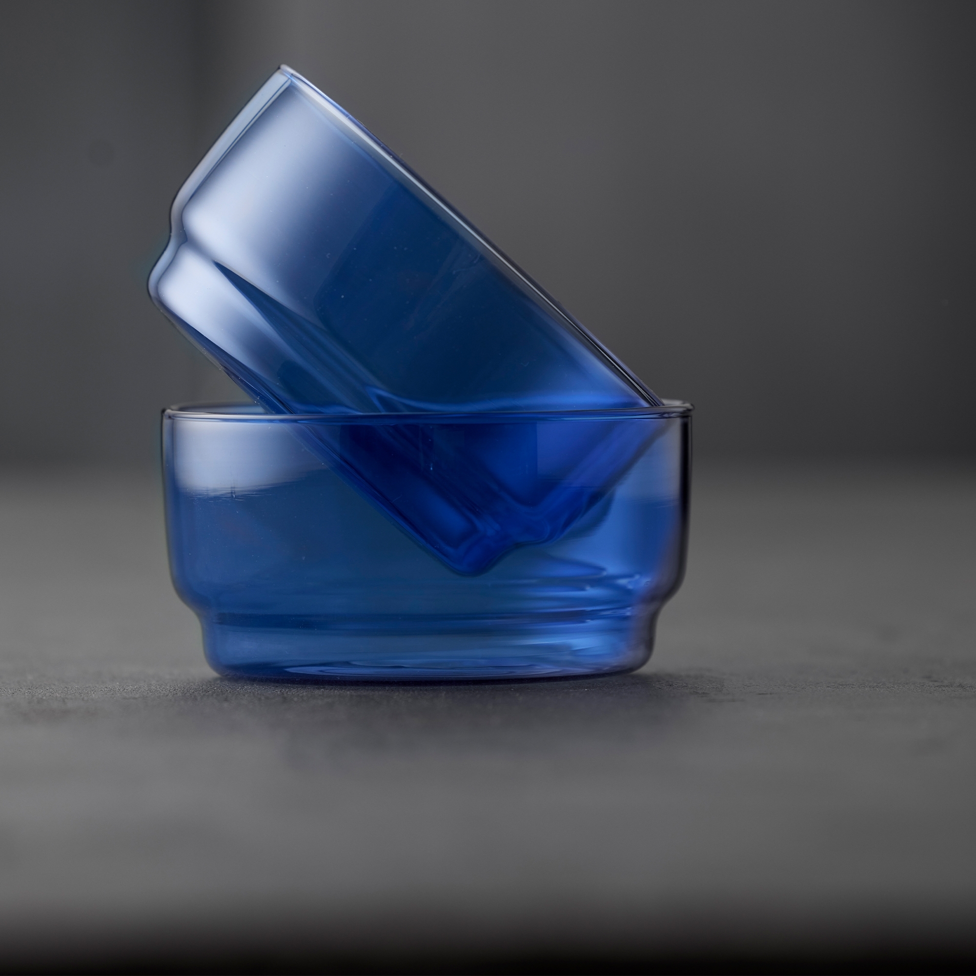 Lyngby Glas - Torino - Schale - 2 Stck. - Blau