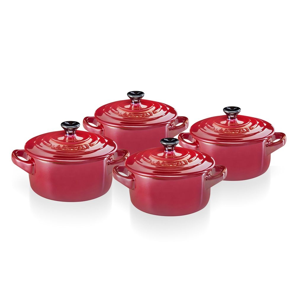 Le Creuset - 4er Set Mini-Cocotte - Metallics Red Le Creuset - 4er Set Mini-Cocotte - Metallics Red