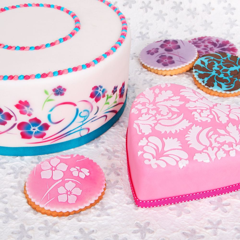 Städter - Stencil flower tendri - 37 x 17 cm / 33 x 15 cm - Set of 2