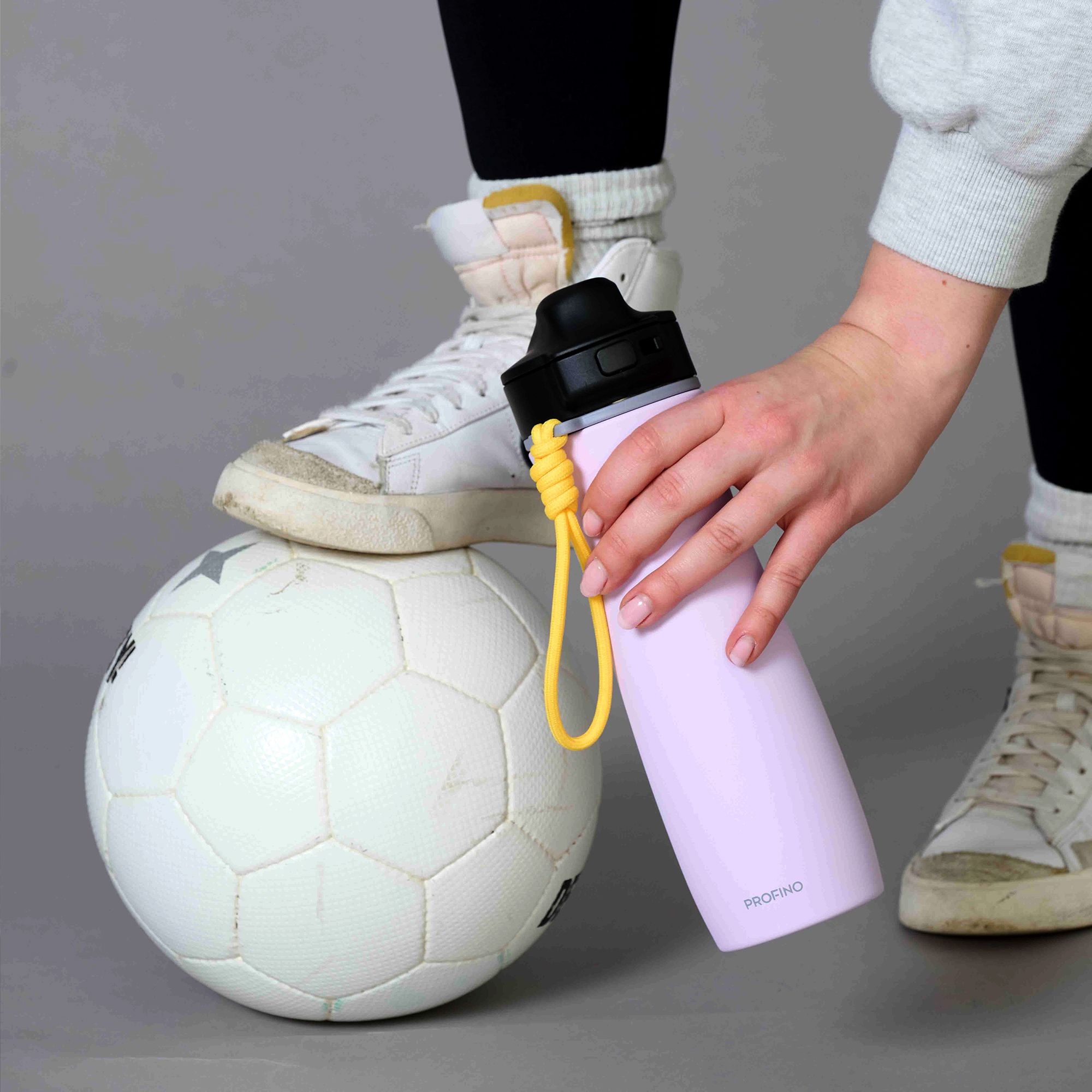 Profino - Stainless steel Active Sports Bottle - 600 ml - Purple