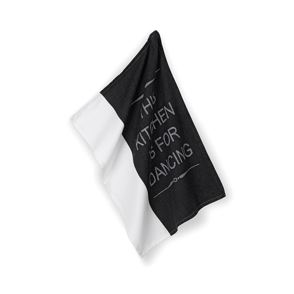 Kela - Tea towel Gianna white / black