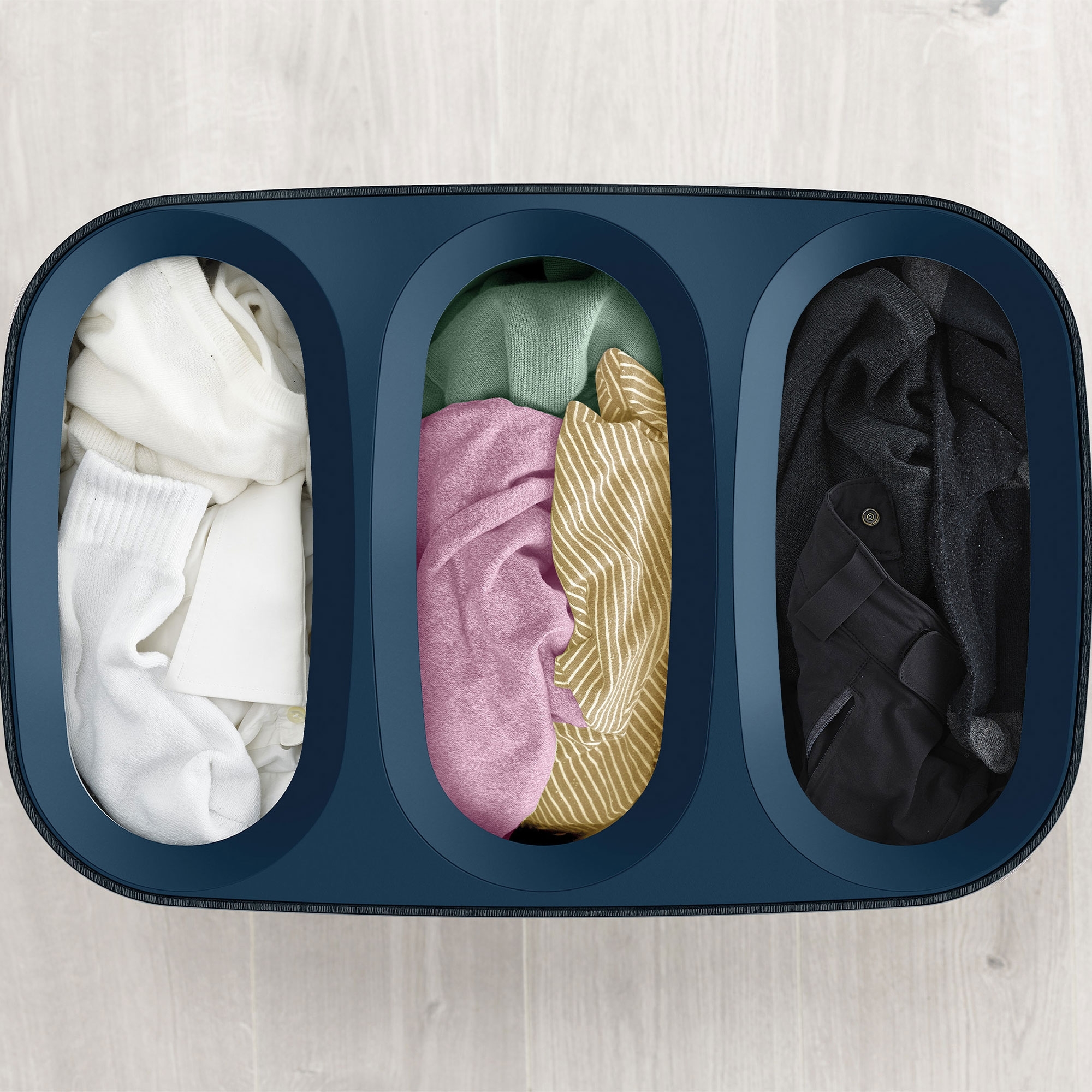 Joseph Joseph - Tota Trio 90L Laundry Separator Basket - black