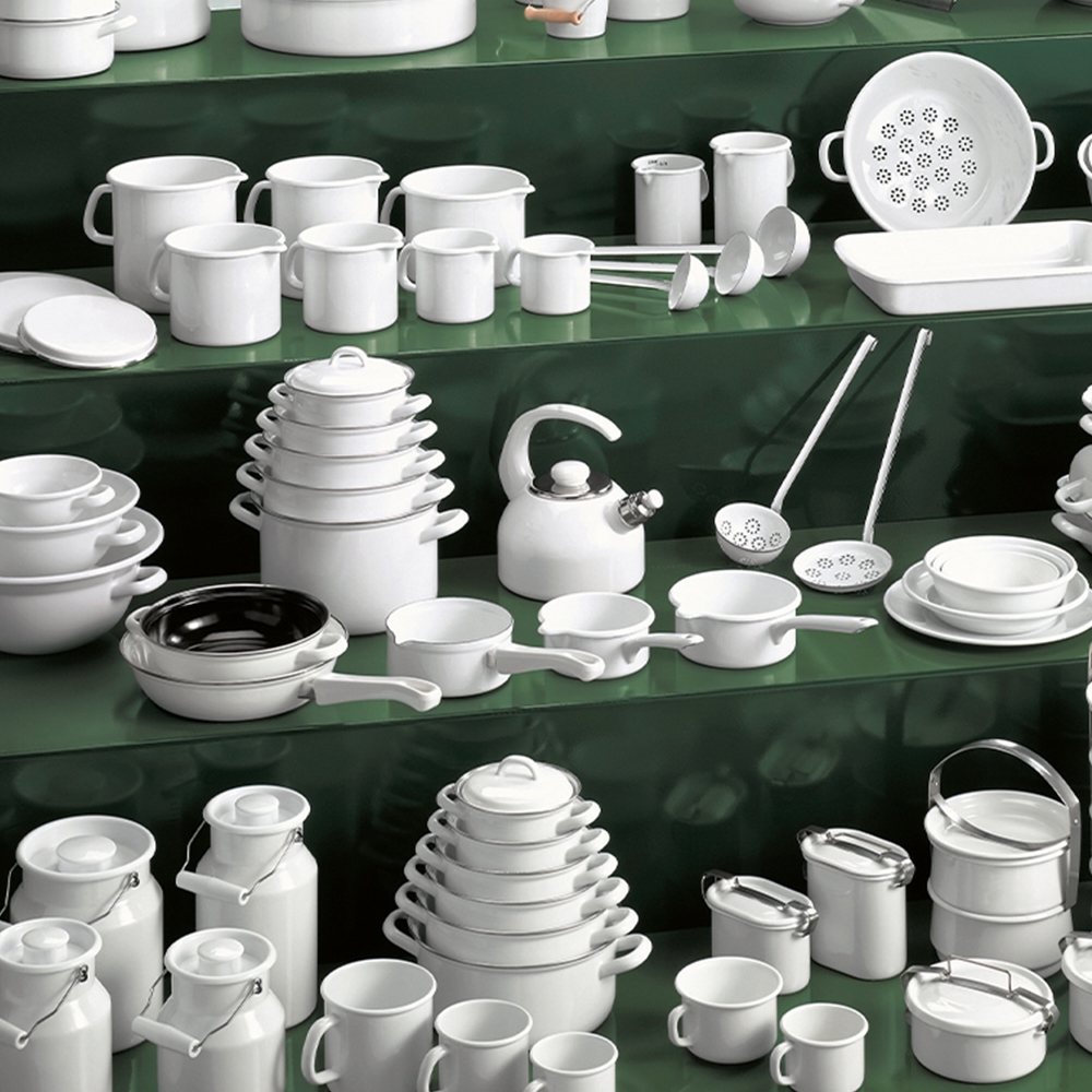 Riess CLASSIC - White - High pot without lid with two handles