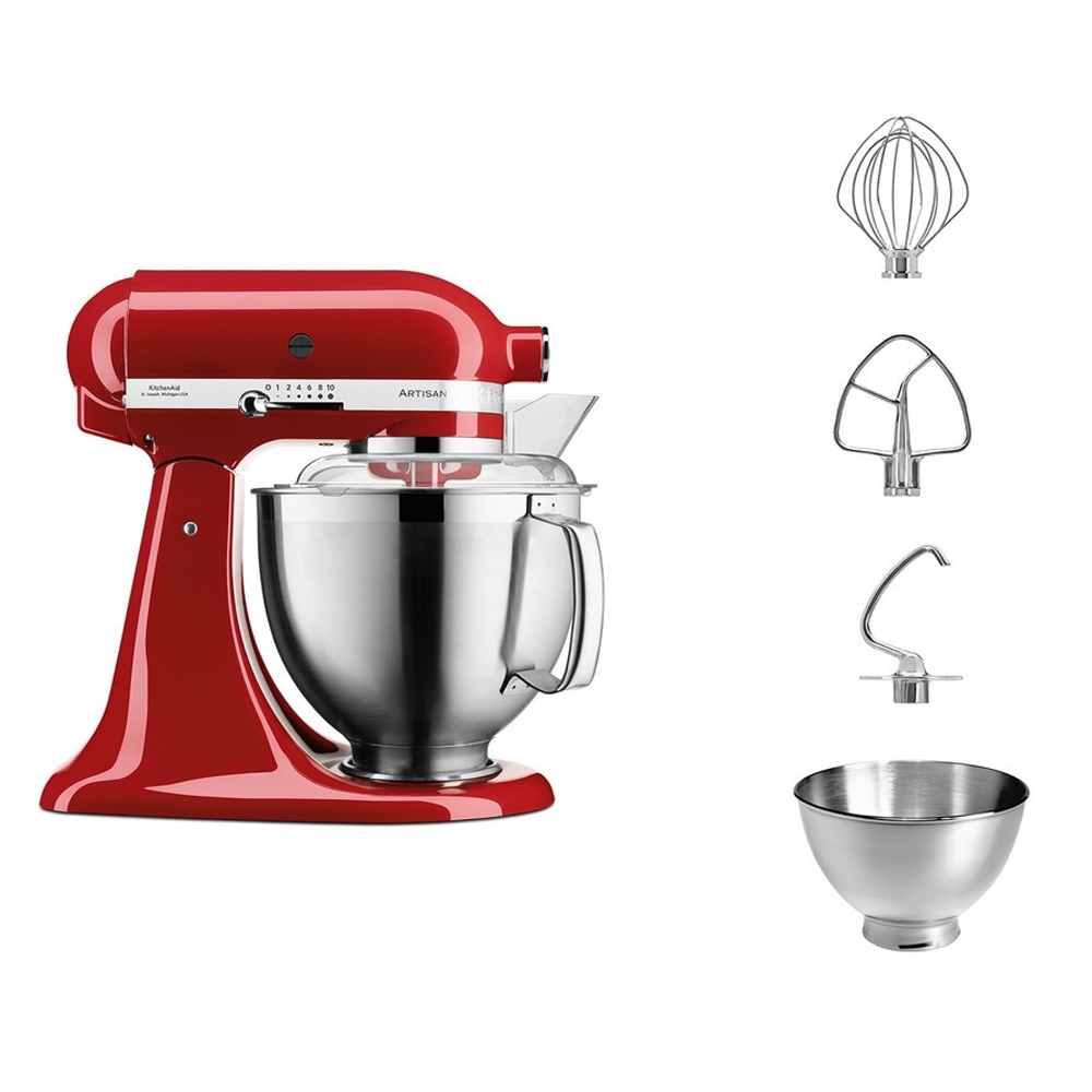 KitchenAid - Artisan Küchenmaschine 5KSM185PS - Set - Empire Rot