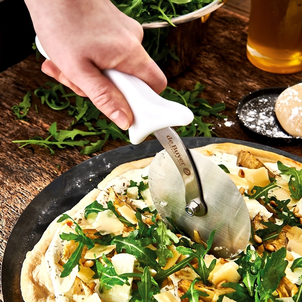 de Buyer - FORCE BLUE - Perforated Pizza Tray - blued iron