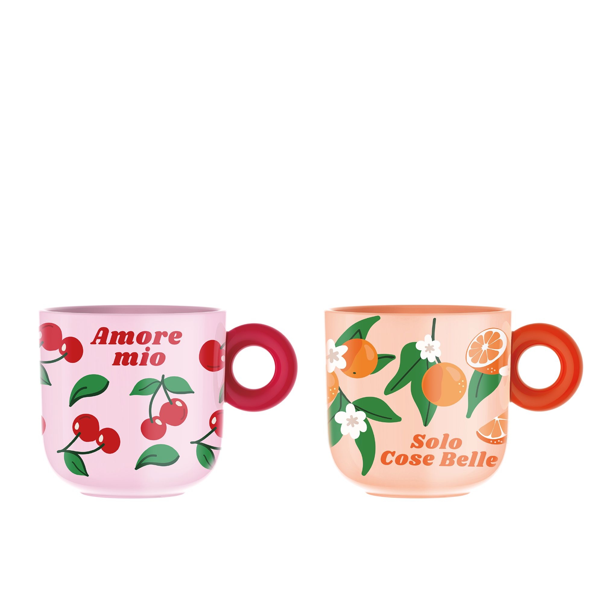 Bialetti - Mercato Della Frutta 2er Set Kaffeebecher 300ml, bunt
