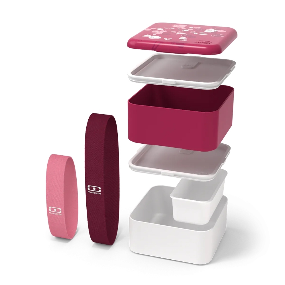 monbento - Square Bento Box graphic magnolia