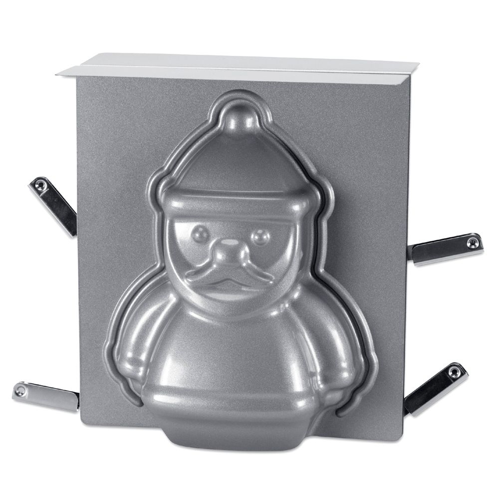 Städter - We-Love-Baking Santa Claus - 19 x 21 x 12 cm silver - 3-D Cake pan