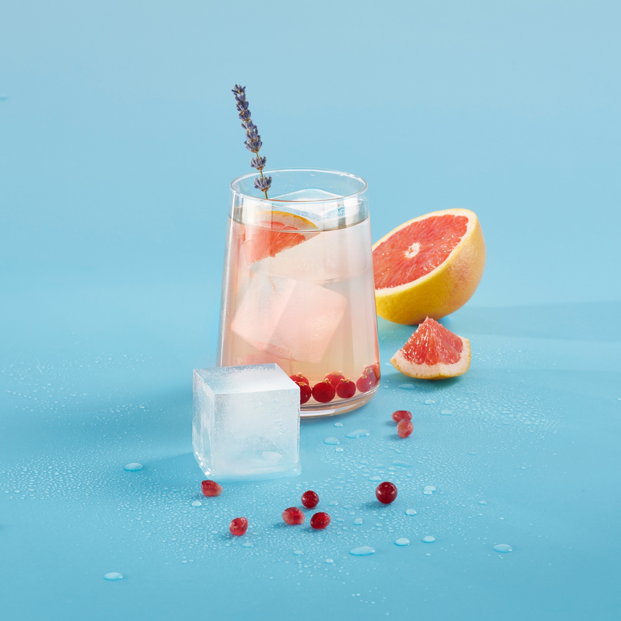 Lékué - XL Quadratische Eiswürfelform türkis