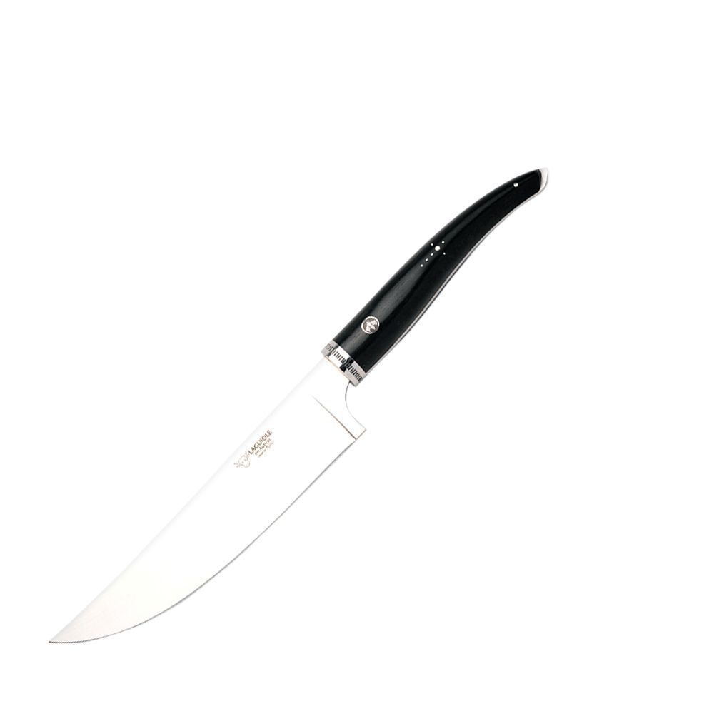 Laguiole - Messerblock + 6 Messer Gourmet Ebenholz