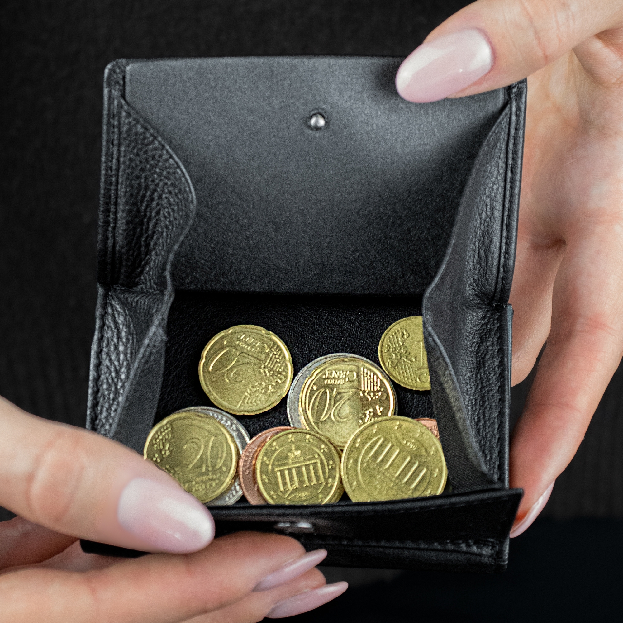 Card Case with Coin Pocket - Black | Culinaris