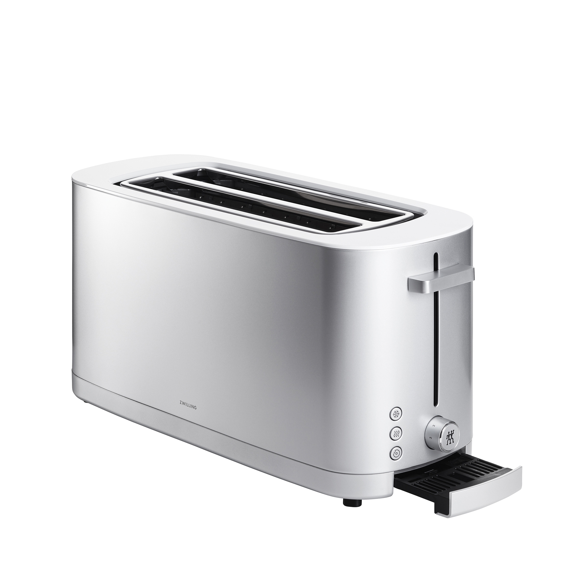 ZWILLING - Toaster mit Brötchenaufsatz | ENFINIGY | 2 Schlitze lang | Silber