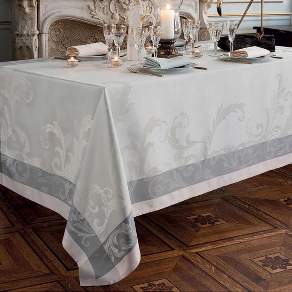 Garnier-Thiebaut Tablecloth - Acanto Platine - GS