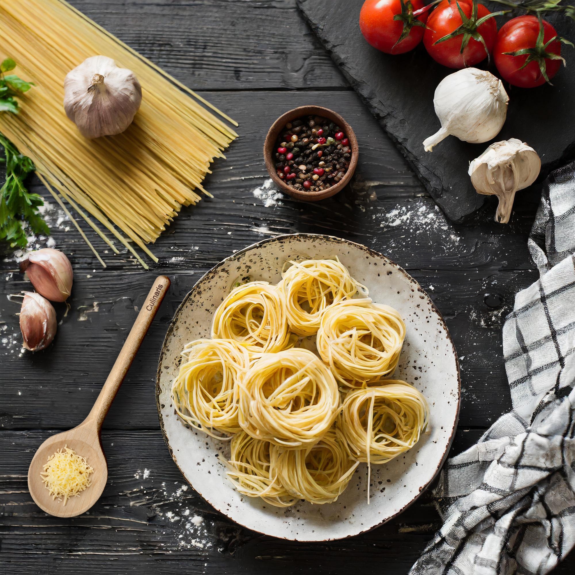 Round wooden spoon - maple wood - 12 cm | Culinaris Round wooden spoon - maple wood - 12 cm | Culinaris