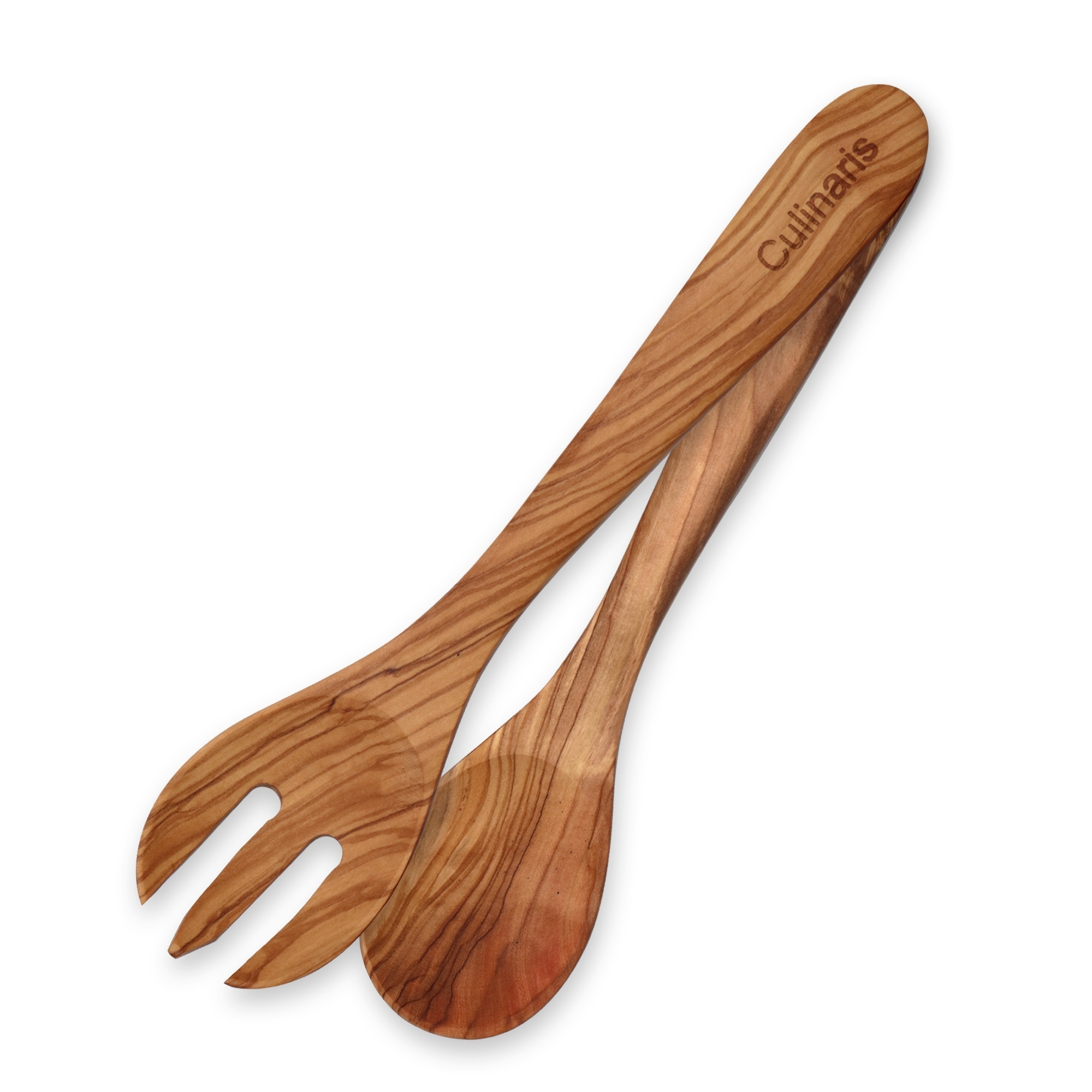 Salad servers - curved - olive wood - 30 cm | Culinaris Salad servers - curved - olive wood - 30 cm | Culinaris