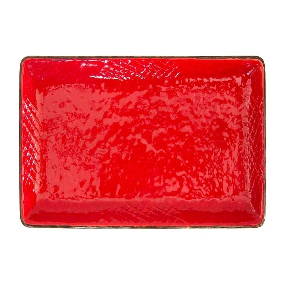 Arcucci - Schale Rechteckig 32 x 26 cm - Rosso-Rot