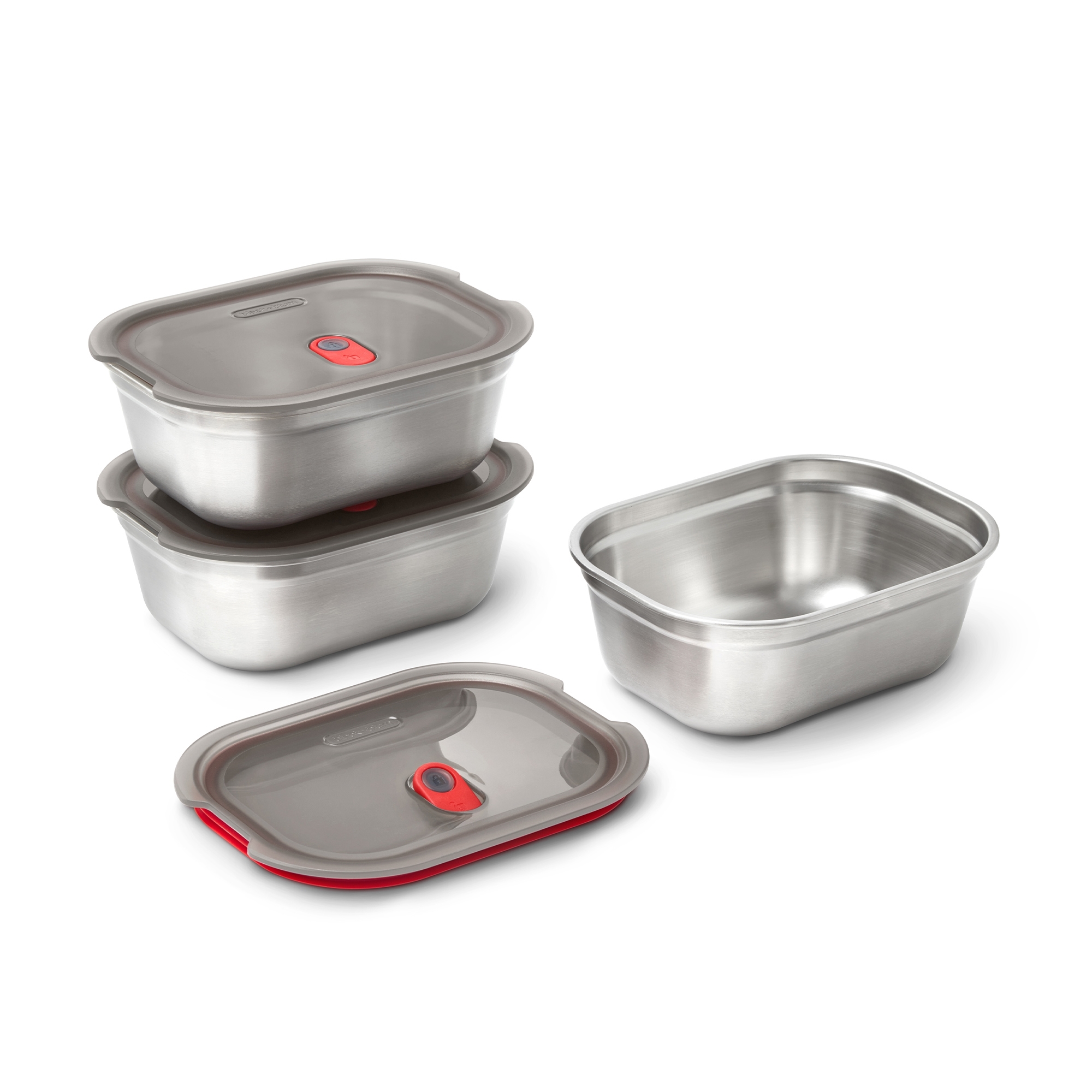 black+blum - Multifunctional Box Mixed Set of 3 Medium - grey/red
