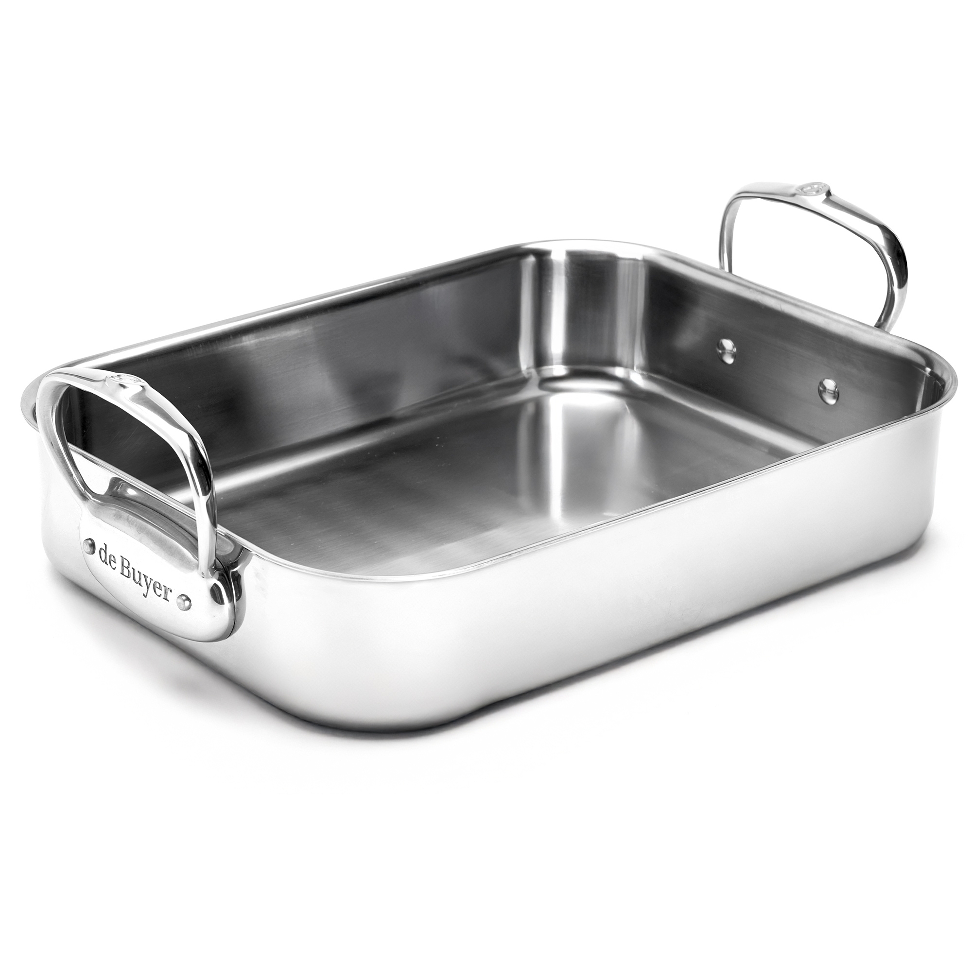 Rectangular de Buyer stainless steel roasting pan