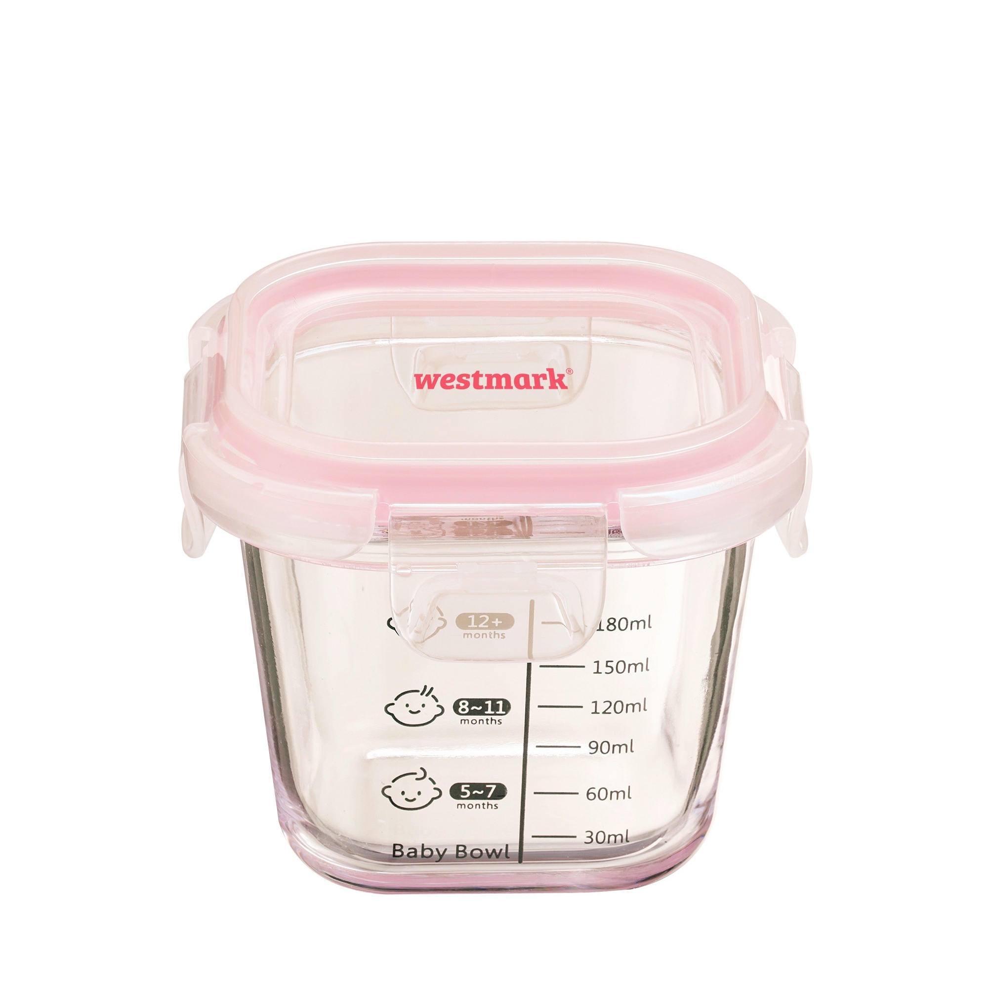 Westmark - Glass food storage box »Baby Bowl«, 200 ml, square