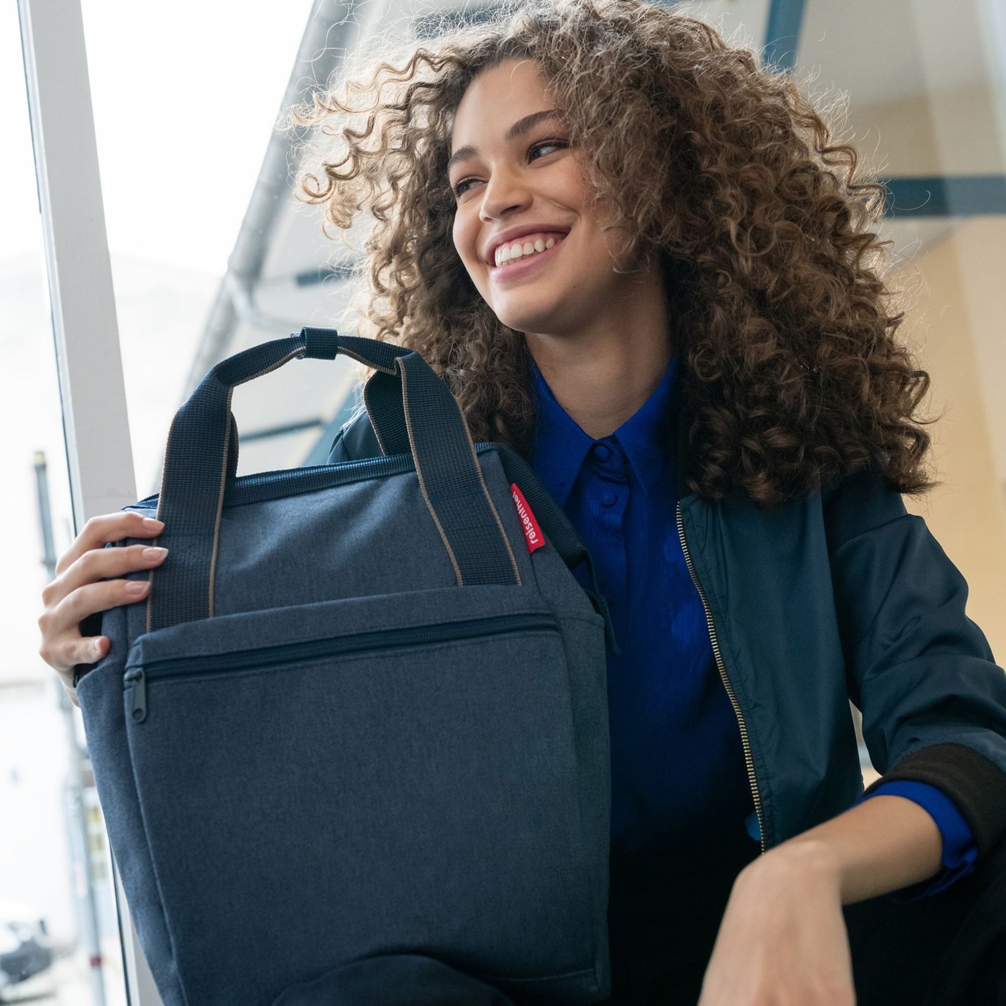 reisenthel - allrounder R - herringbone dark blue