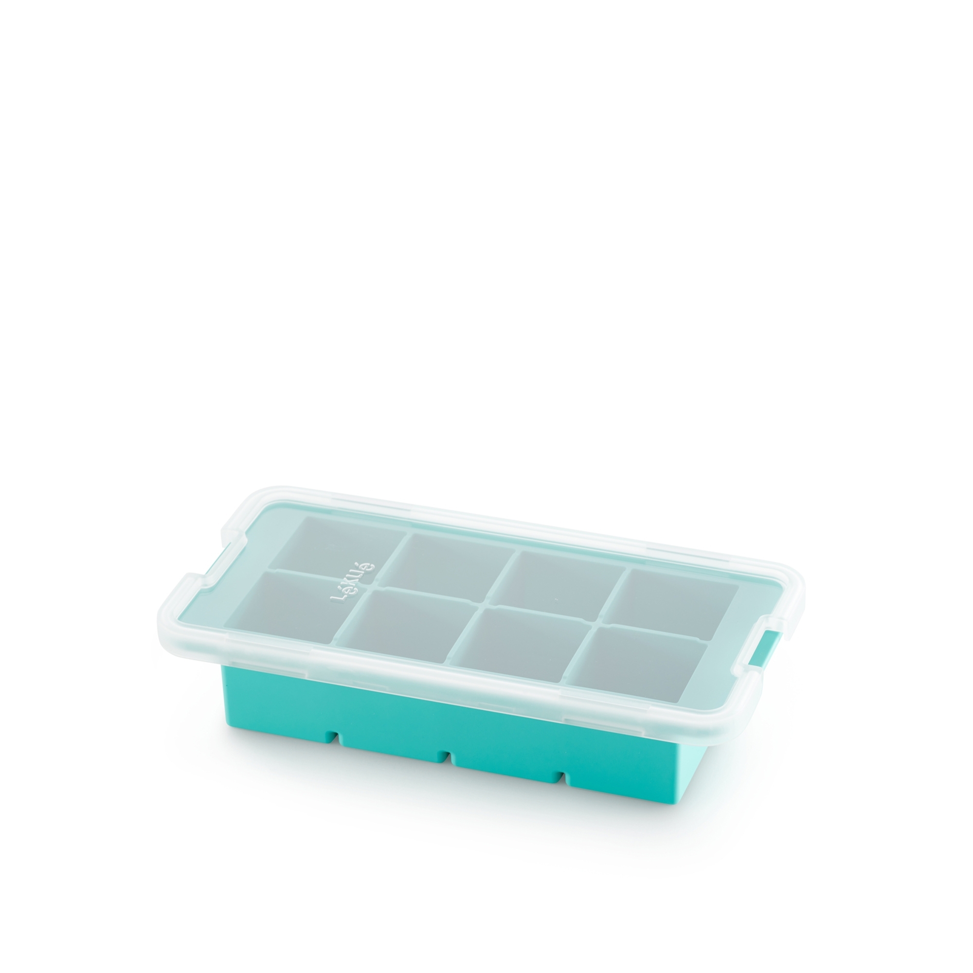 Lékué - XL Quadratische Eiswürfelform türkis