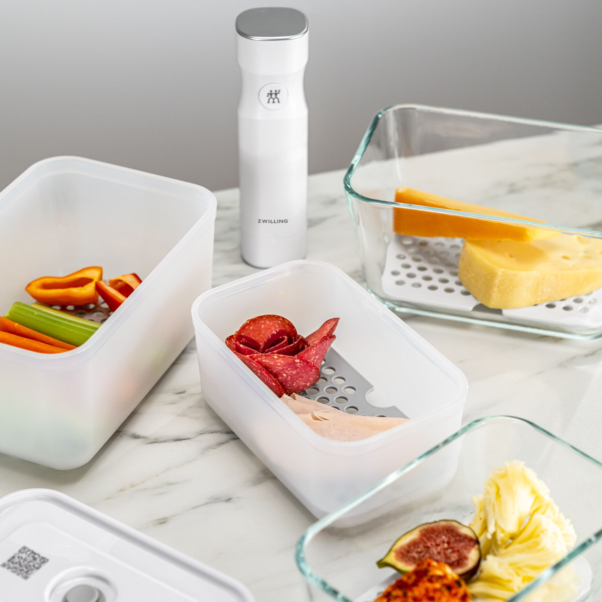 ZWILLING - Draining rack for glass containers | FRESH & SAVE | Vacuum accessory set | 2 pieces