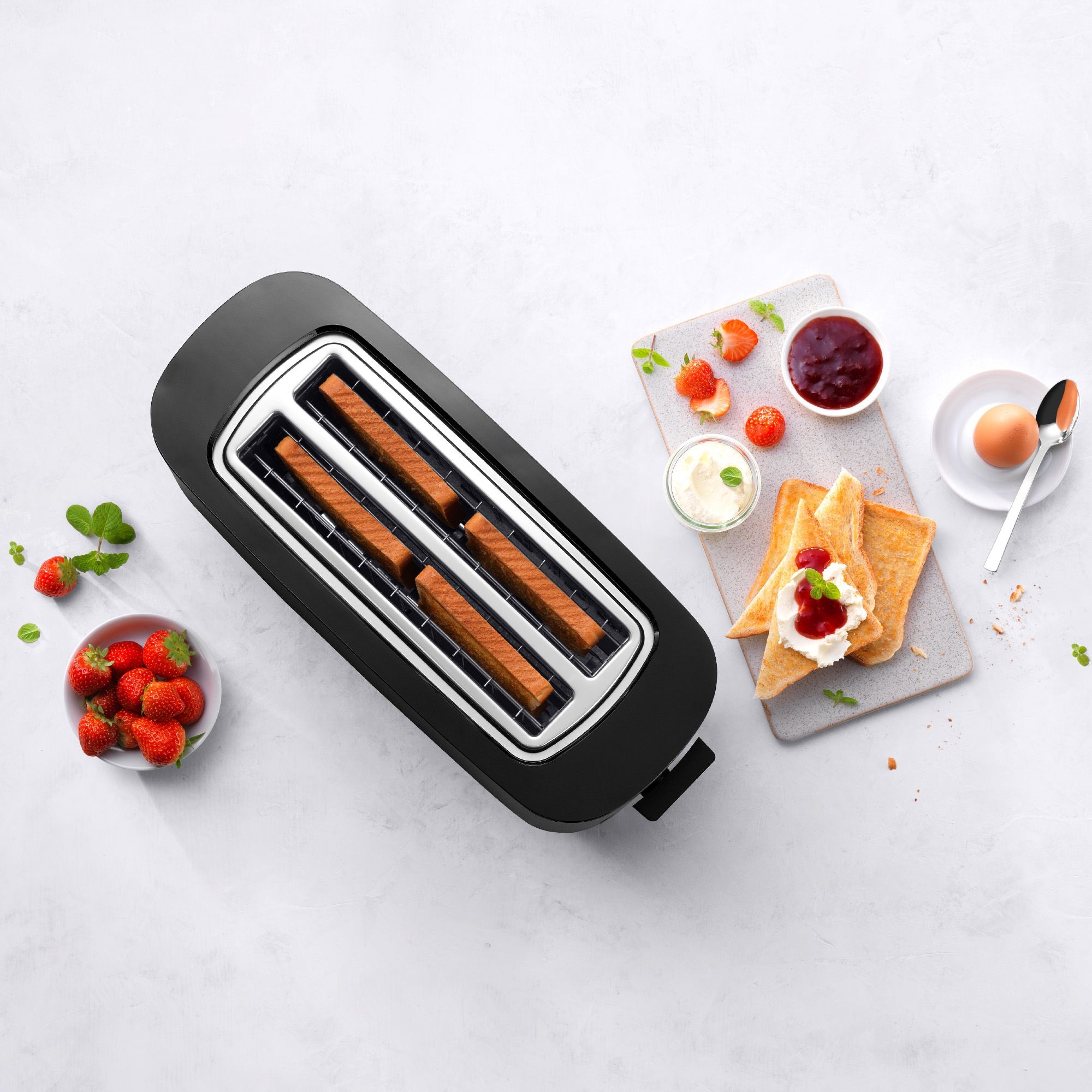 ZWILLING - Toaster with bread roll attachment | ENFINIGY | 2 slots lang | black ZWILLING - Toaster with bread roll attachment | ENFINIGY | 2 slots lang | black