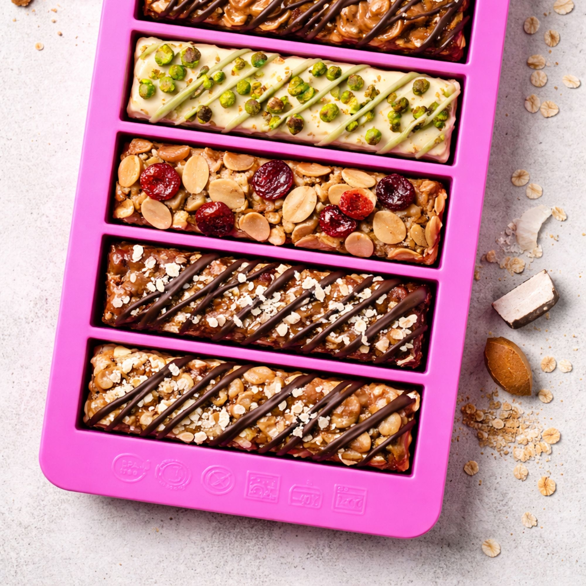 Birkmann - Silicone Mould for Muesli Bars - 5 pieces