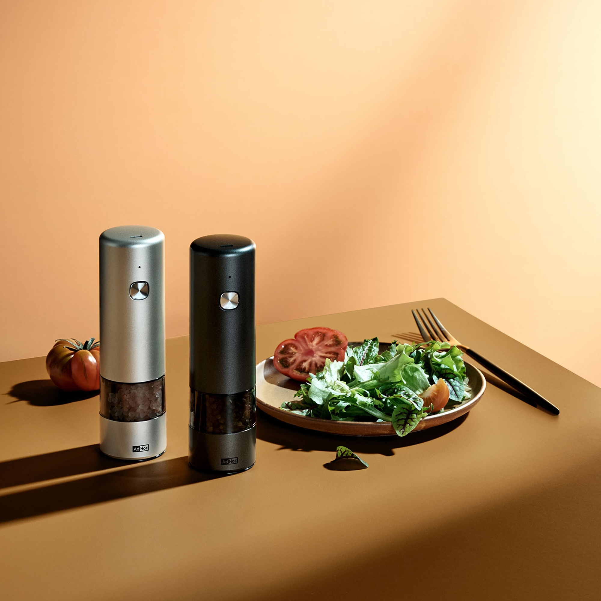 AdHoc i.Mill electric pepper and salt mill dark grey