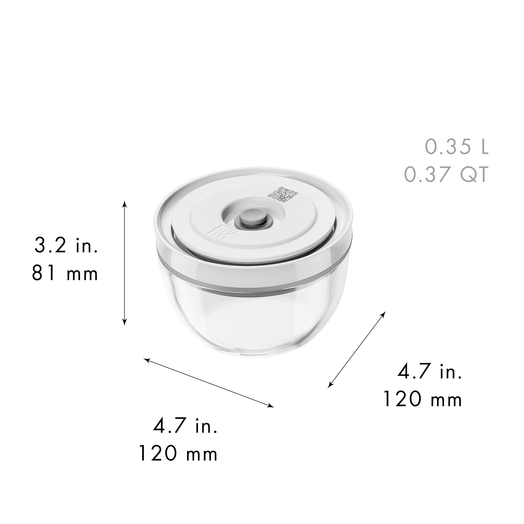 ZWILLING - Vacuum Bowl Set S/M/L | FRESH & SAVE | 6 pcs. | Borosilicate glass