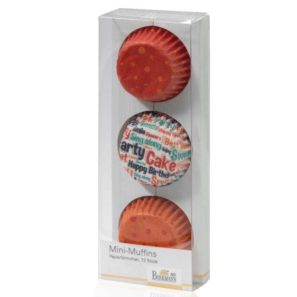 RBV Birkmann - Mini-Muffin paper form / Happy Birthday! orange