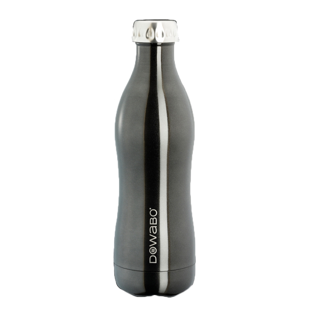 Dowabo - Double Wall Insuladet Bottle - Black 750 ml