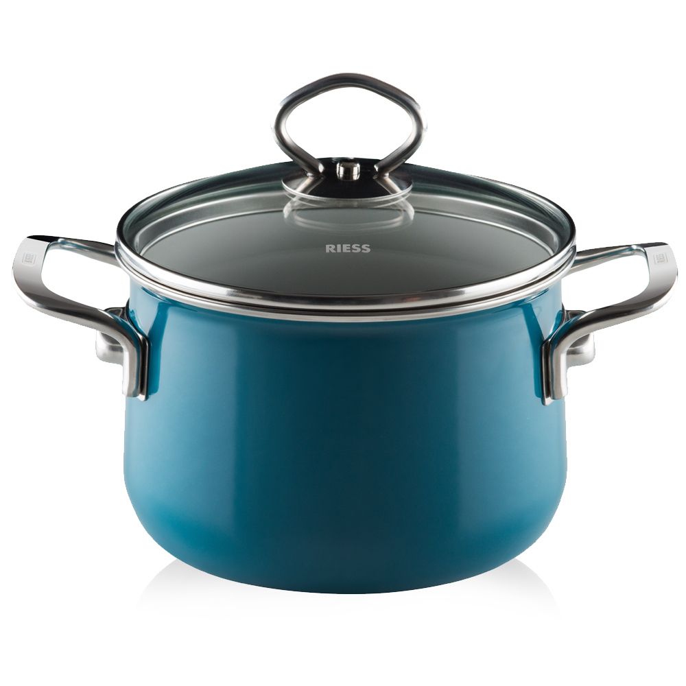 Riess NOUVELLE - Aquamarin EXTRASTARK - Fleischtopf mit Glasdeckel