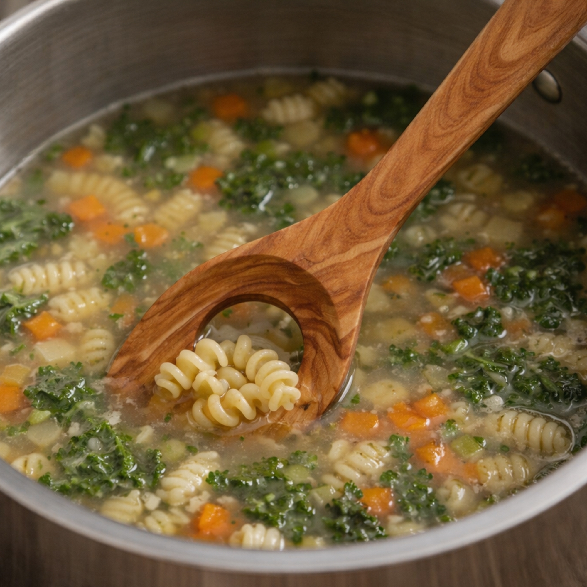 30 cm olive wood spoon with hole by Culinaris