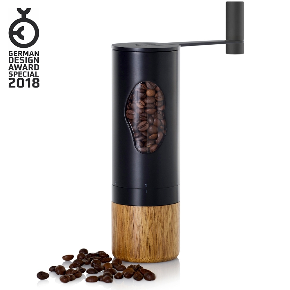 Manual AdHoc coffee grinder MRS. BEAN with beans
