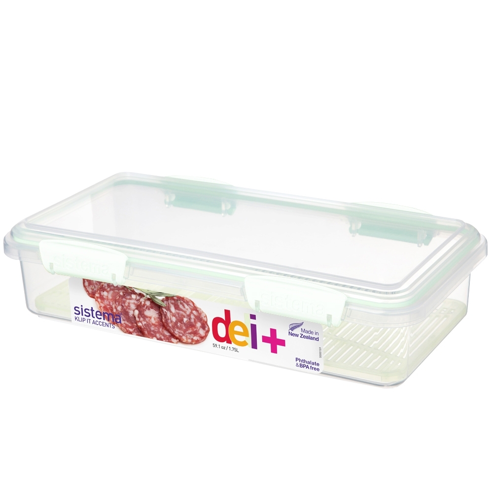 sistema - Klip It Frischhaltedose Split - 1750 ml, weiß