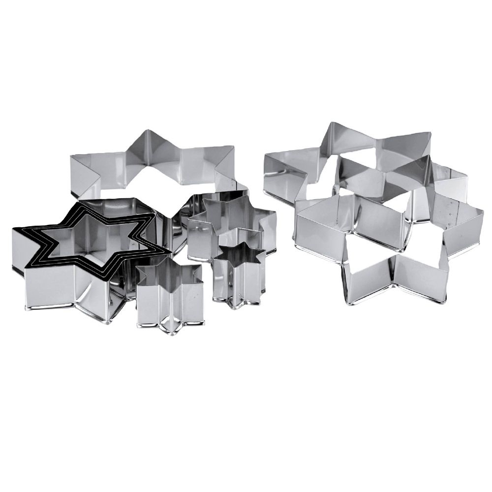Städter - Professional cutter Stars 3–12 cm - Set of 10