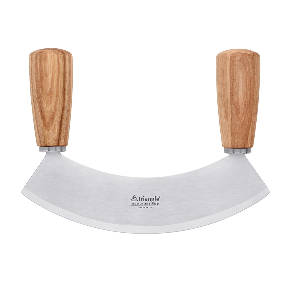 Single-edge Tri mezzaluna 18cm ash core wood