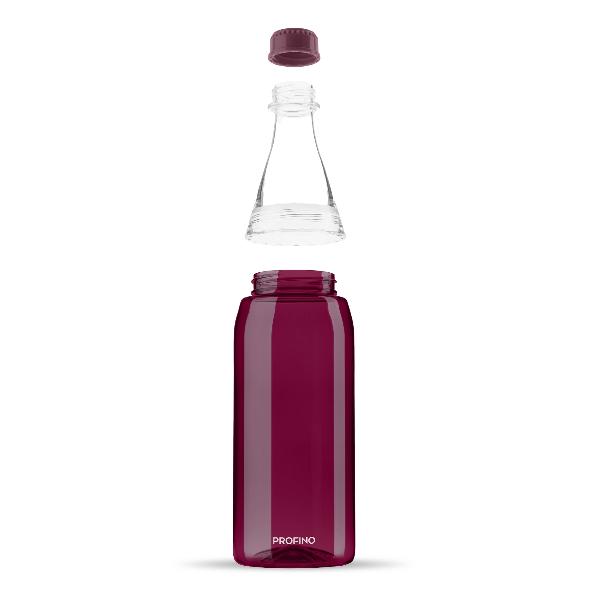 Profino - Wasserflasche Sparkle -  Burgundy