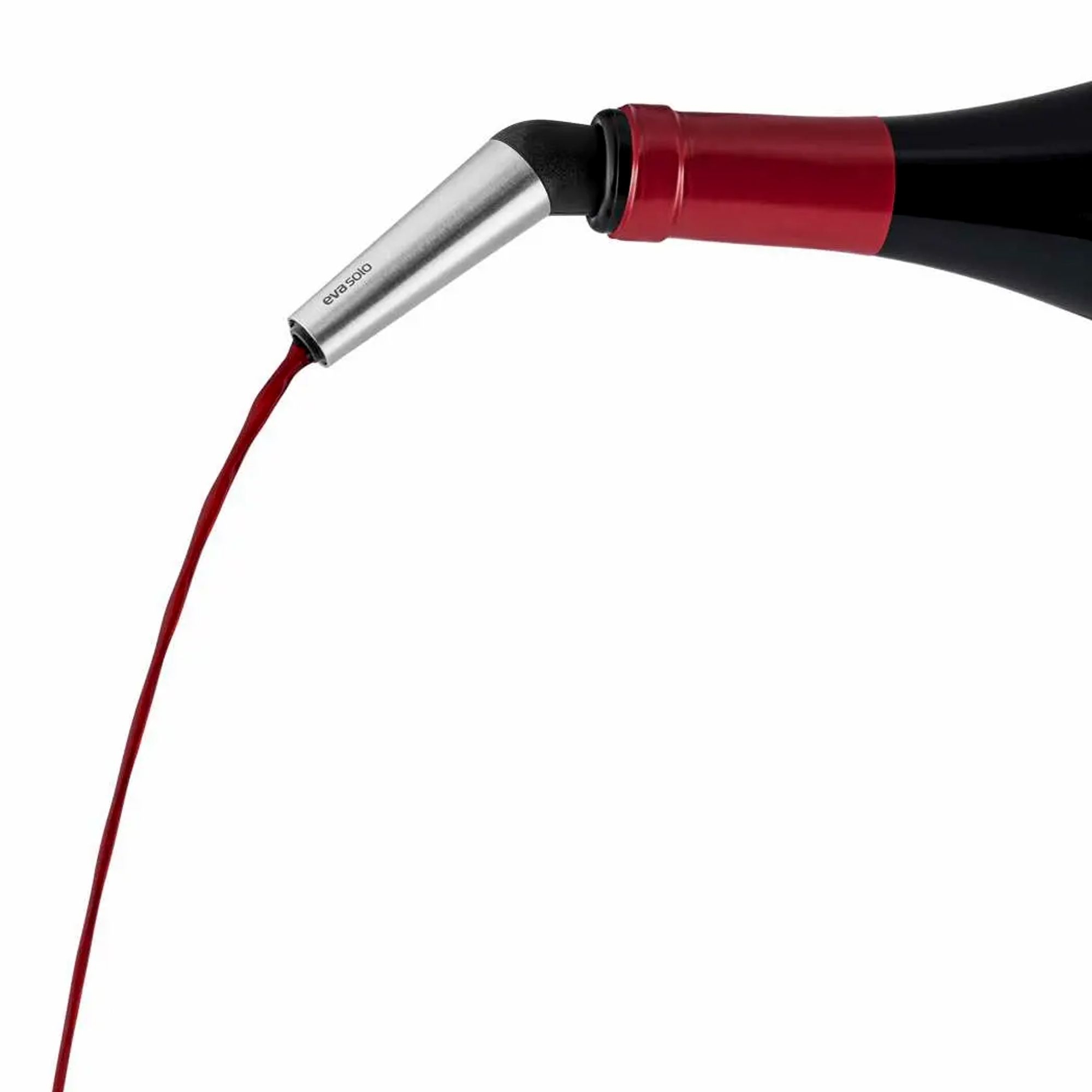 Flasche mit tropffreiem Weinausgießer aus Edelstahl