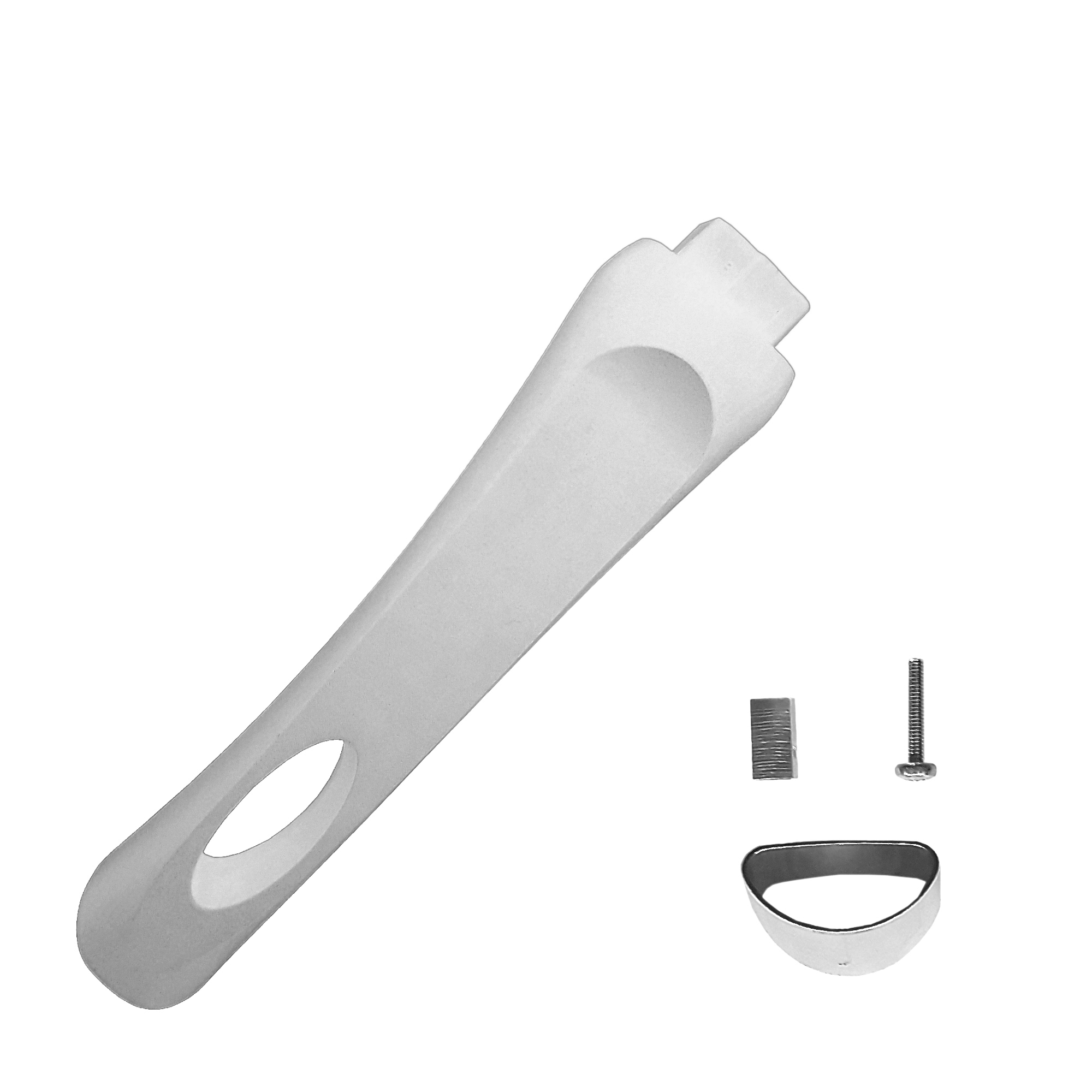White replacement fridge handle with fixing kit