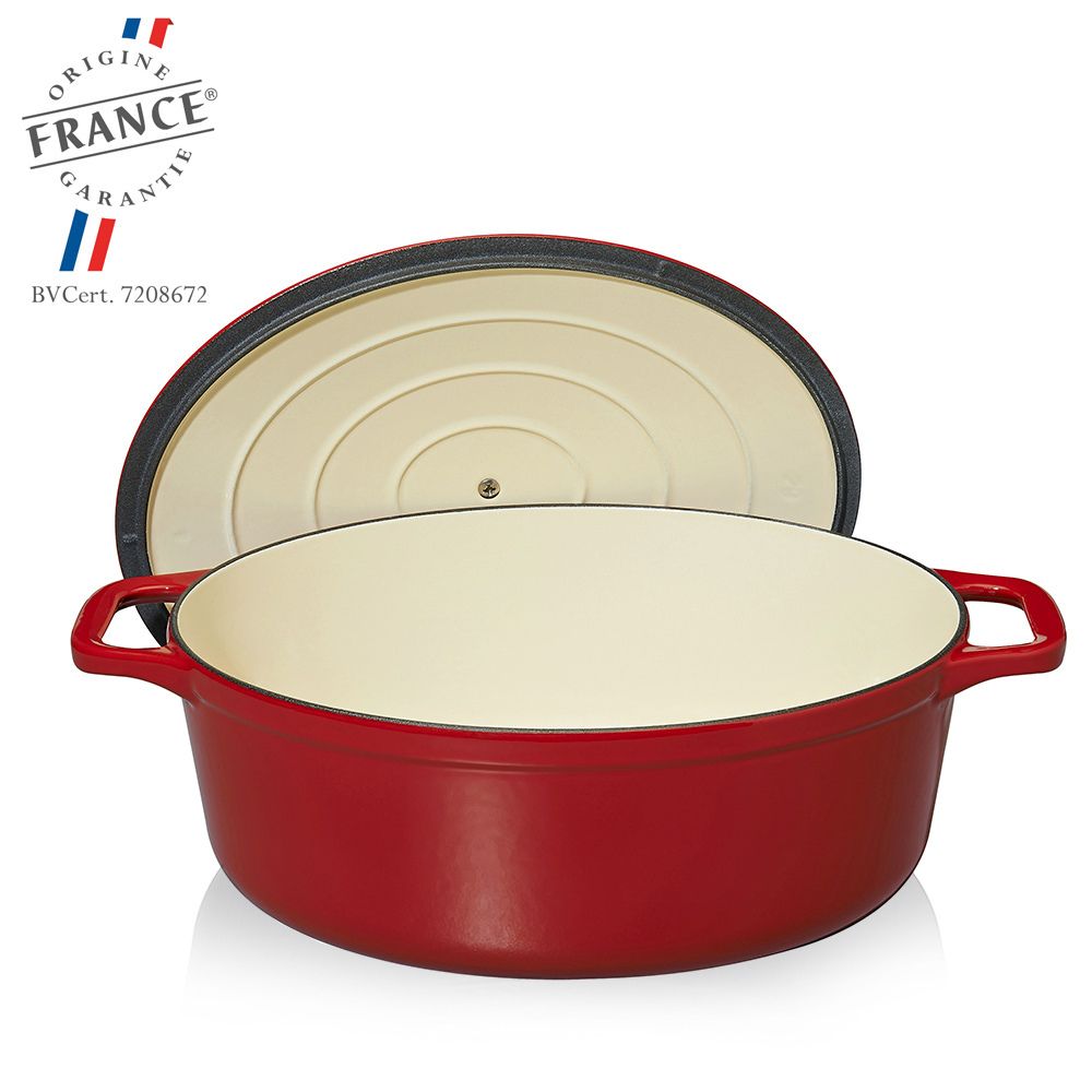 Chasseur Non-Stick Enameled Cast Iron Oval Dutch Oven