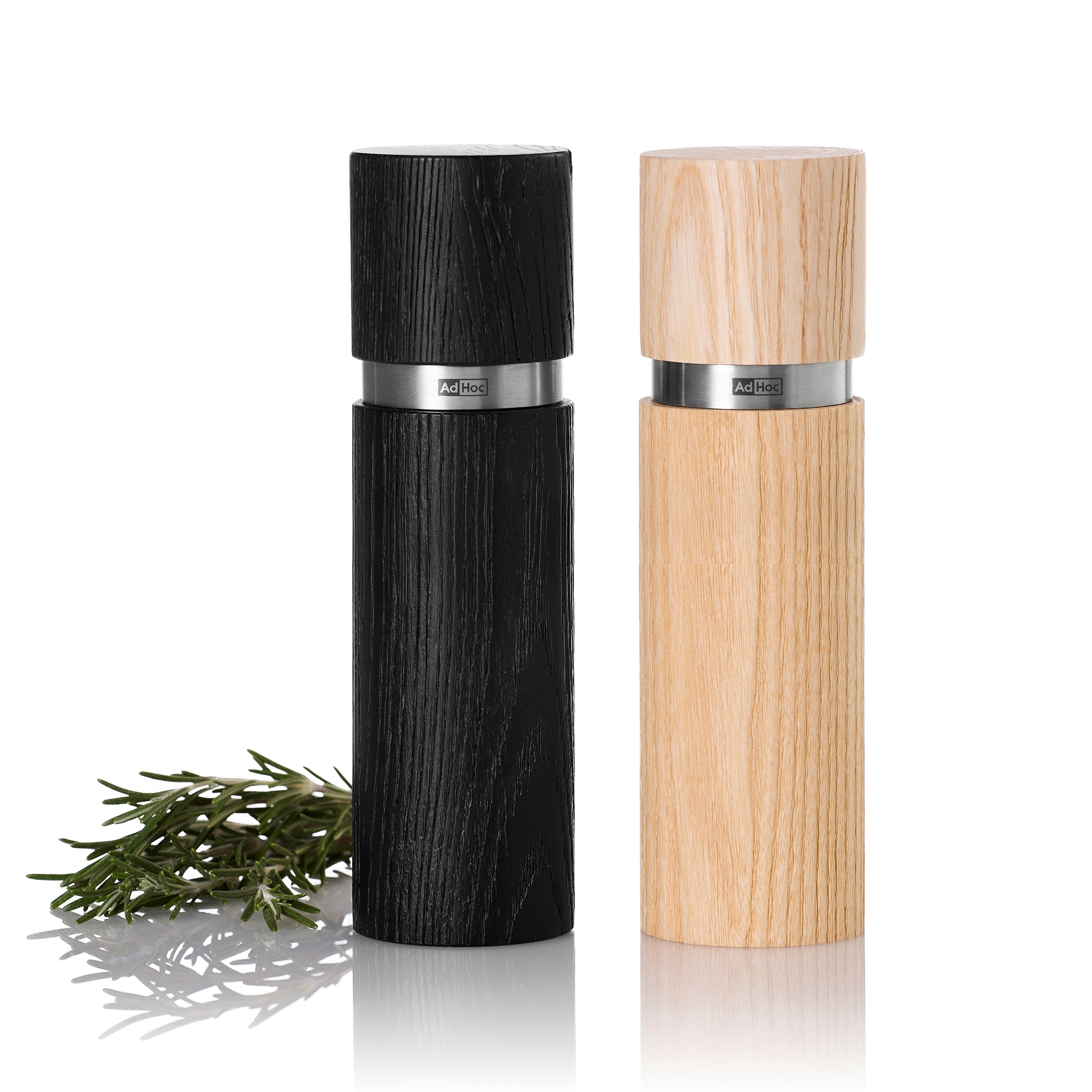 AdHoc Holz-Pfeffer- und Salzmühlen Textura Dark & Bright