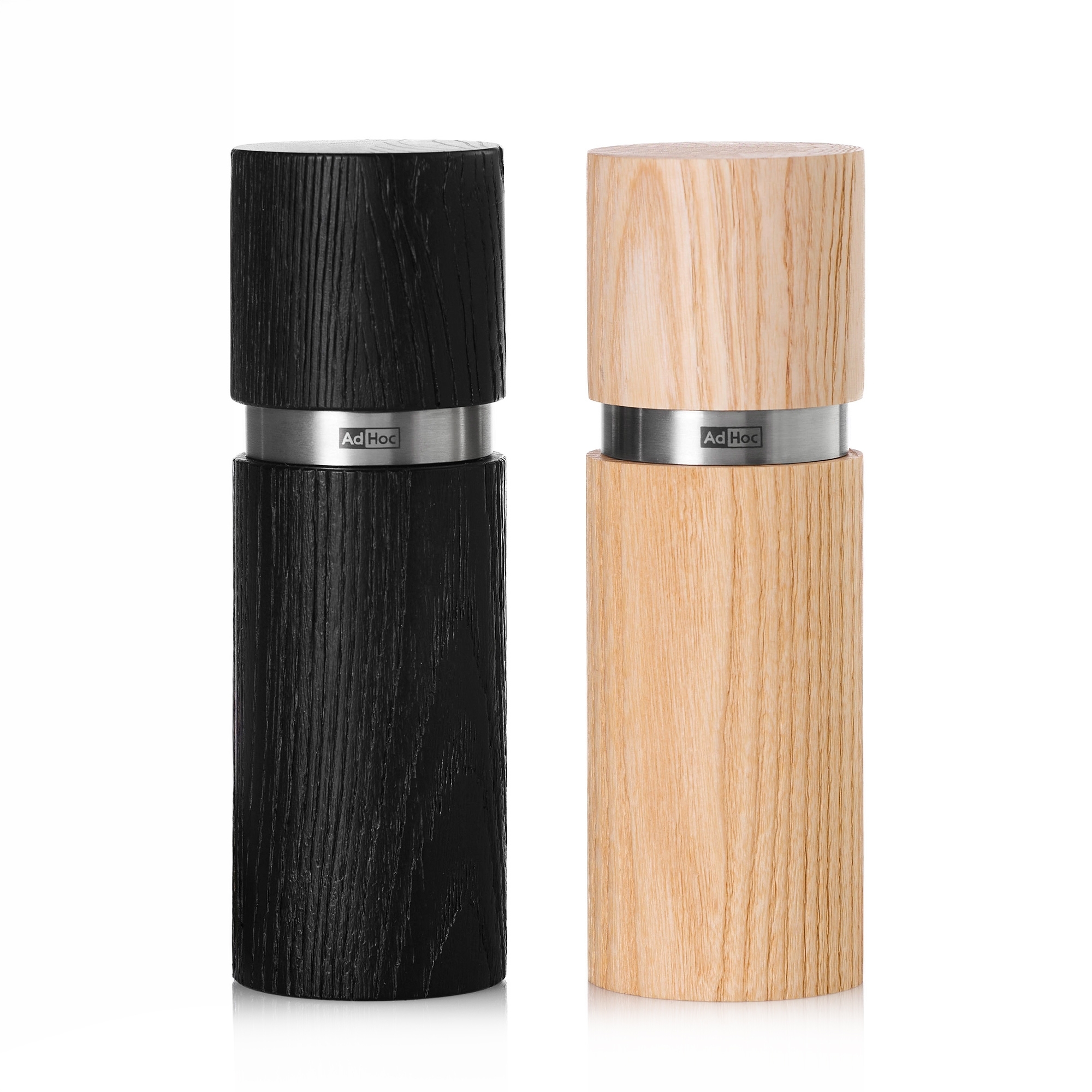 AdHoc Holz-Pfeffer- und Salzmühlen Textura Dark & Bright