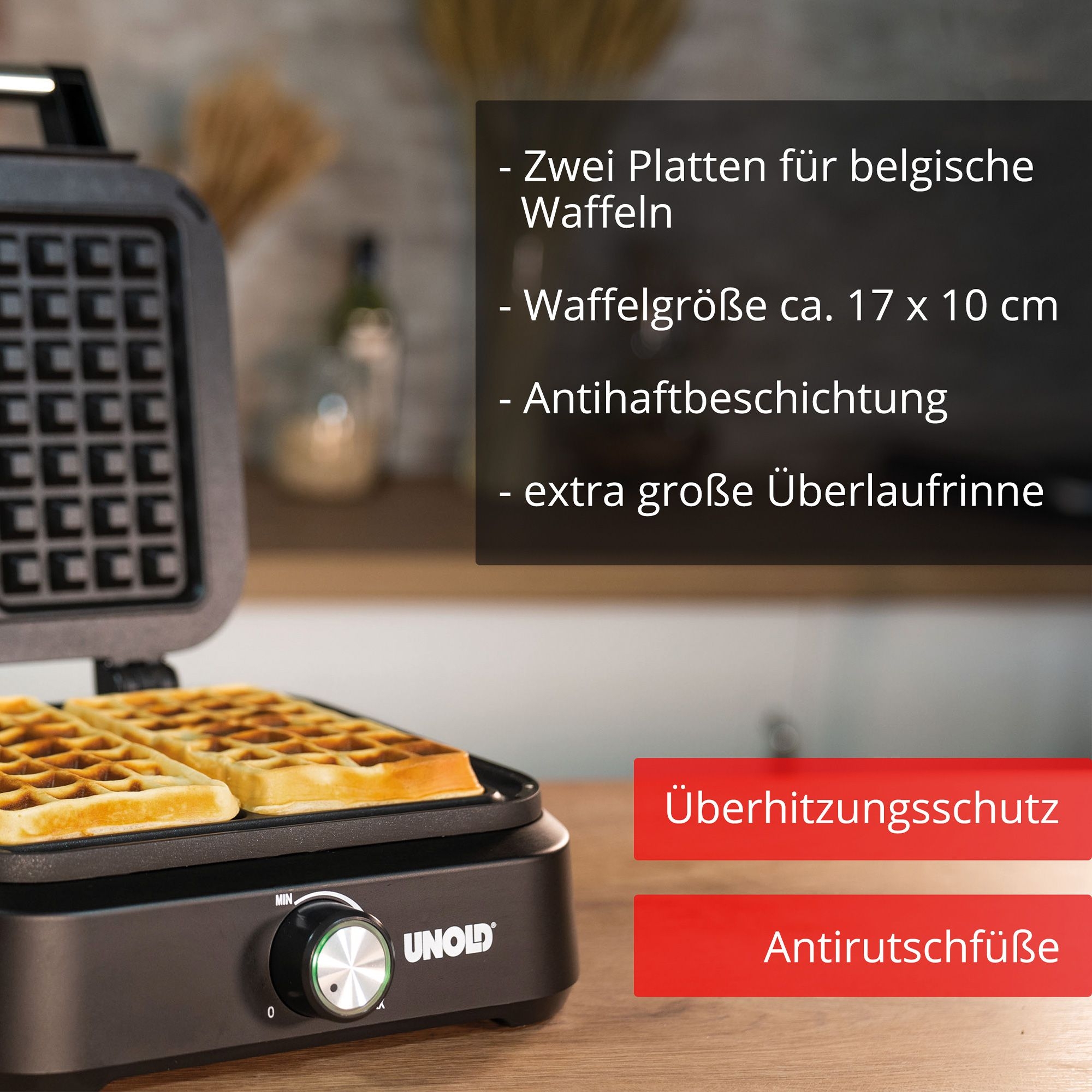 Unold - Belgisches Waffeleisen Brüssel Unold - Belgisches Waffeleisen Brüssel